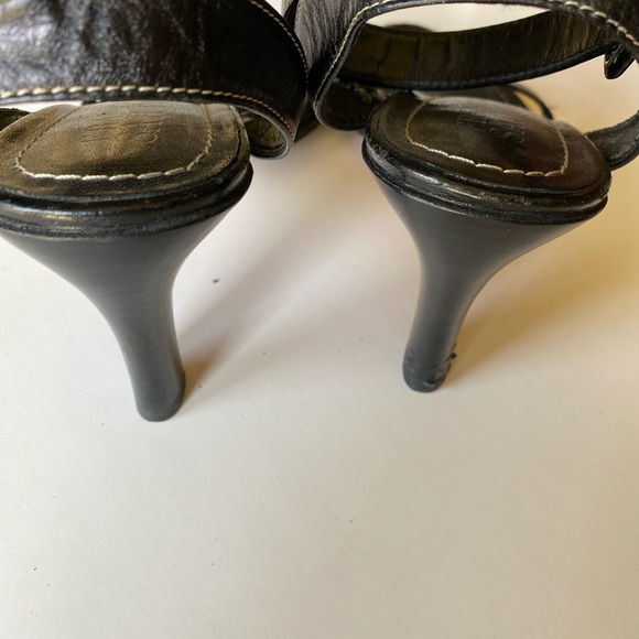 Franco Sarto - Lady black leather sandals, Size: 8 - Picture 5 of 9